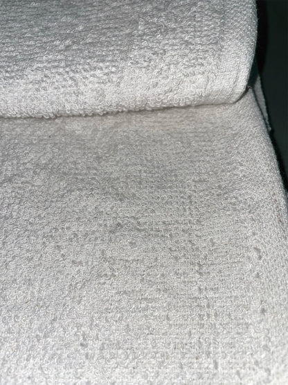 Closeup of the terry-towel texture on a rag from a Rag Unit out of the packaging.